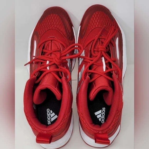 Adidas Exhibit A Sample Mens Size 12.5 Mid Basketball Shoes Red White GW7934 New main image 4